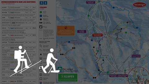 Alpine Touring & Snowshoeing trail map