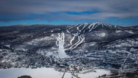 mont tremblant ski mountain aerial view