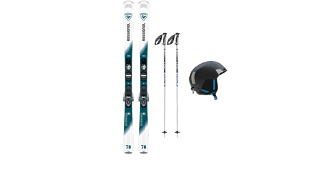 Skis and poles Rental