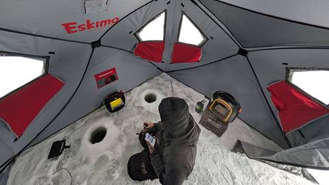 Ice Fishing Mountain Lake