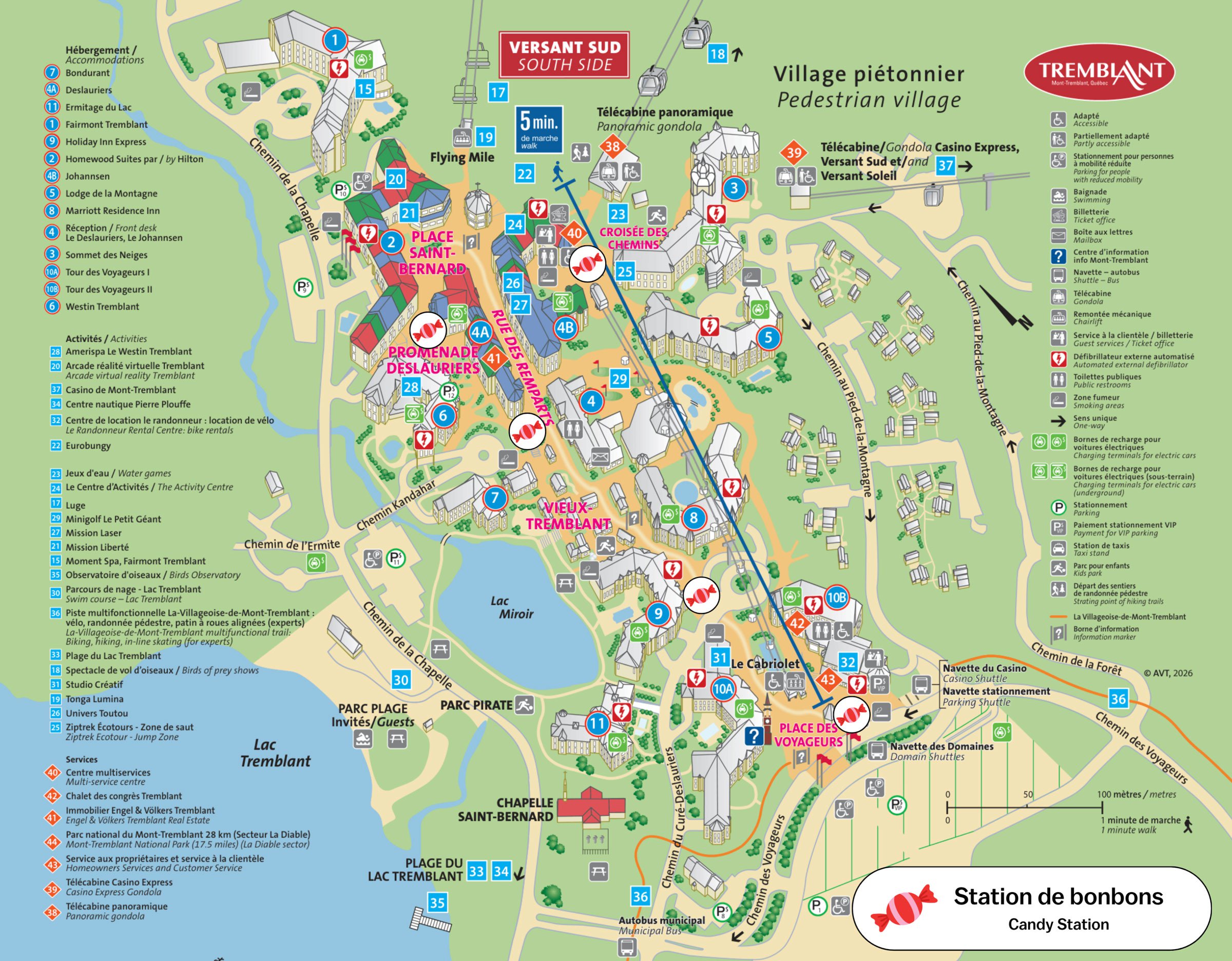 Carte des stations de bonbons