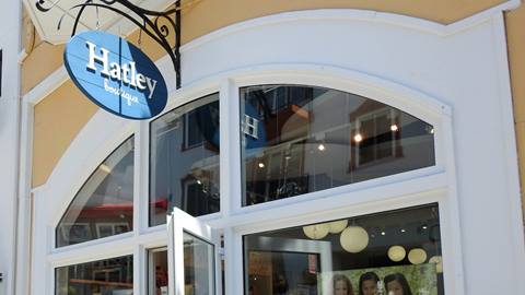 Hatley store exterior and signage in Tremblant.